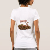 "こんにちは!" 土の中から Tシャツ (裏面)