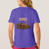 "こんにちは!" 土の中から Tシャツ (裏面)