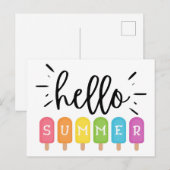 こんにちは 夏のアイスポップ ポストカード (正面/裏面)