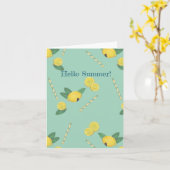 こんにちは、夏の挨拶状 カード (黄色い花)