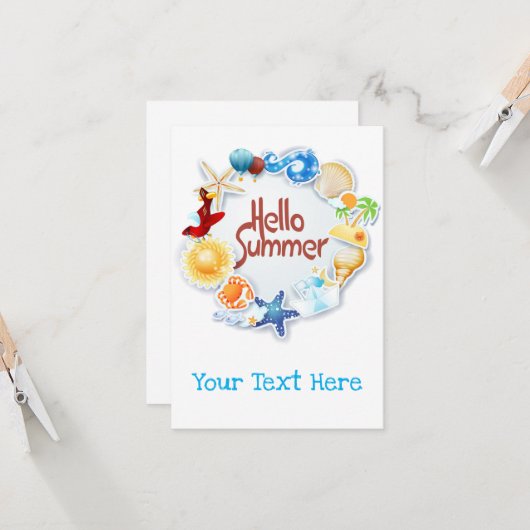 こんにちは、夏！ カード (正面/裏面インサイチュ)