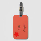 「こんにちは」威厳があるラゲッジタグ ラゲッジタグ (正面縦)