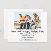 こんにちは、家族の写真で近所の人に会う ポストカード (正面/裏面)