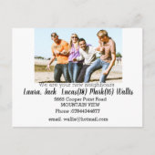 こんにちは、家族の写真で近所の人に会う ポストカード (正面)