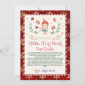 こんにちは。小妖精や小人レターカード 招待状 (正面)