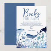 こんにちは 少年ブルー 海の中の本 赤ちゃんのための 招待状 (正面/裏面)