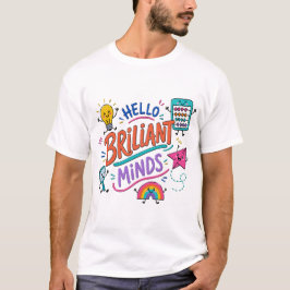 こんにちは 才能あふれる人たち カラフルな教室 Tシャツ