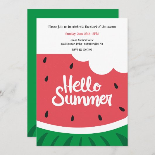 こんにちは 招待状 (正面/裏面)