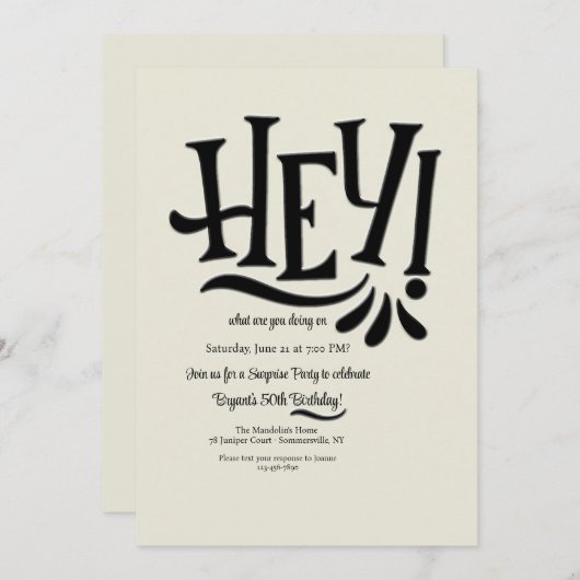 こんにちは 招待状 (正面/裏面)