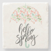 こんにちは 春の傘 ストーンコースター (正面)