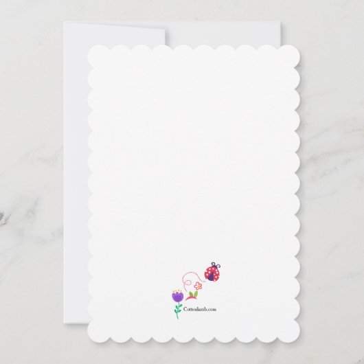 こんにちは 春の訪れのご案内です 招待状 (裏面)