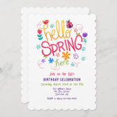 こんにちは 春の訪れのご案内です 招待状 (正面/裏面)