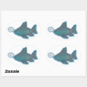 こんにちは 楕円形シール (シート)