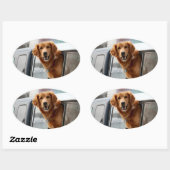 こんにちは 楕円形シール (シート)