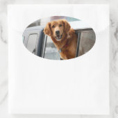 こんにちは 楕円形シール (バッグ)