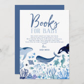 こんにちは 海の少年 ブルーの下の海 赤ちゃんのための本 招待状 (正面/裏面)