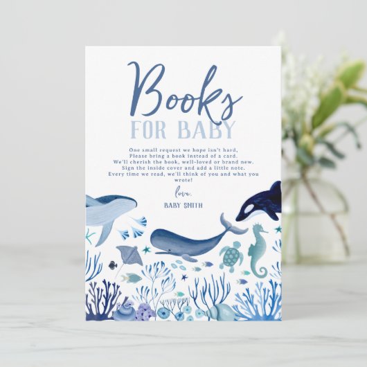 こんにちは 海の少年 ブルーの下の海 赤ちゃんのための絵本 招待状 (スタンド正面)