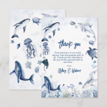 こんにちは！男の子が生まれました！海の中の男の子ベイビーシャワーパーティー