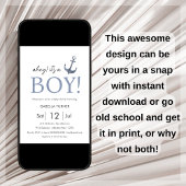 こんにちは!男の子が生まれます | ベビーシャワー招待状 招待状