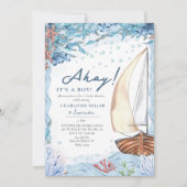 こんにちは！男の子だ！海賊風オシャレ 招待状 (正面)