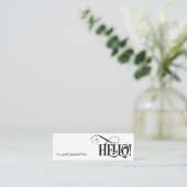 こんにちは! 白い名刺 スキニー名刺 (スタンド正面)