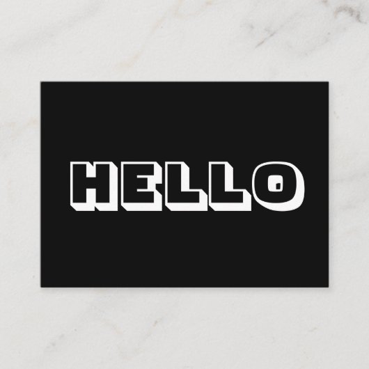 こんにちは、白黒カード アドバイスカード (正面)