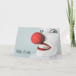 こんにちは、私のピエロおもしろい顔 カード
