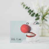 こんにちは、私のピエロおもしろい顔 ポストカード (スタンド正面)