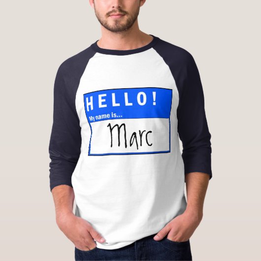 こんにちは! 私の名前はあります… おもしろいのTシャツ Tシャツ (正面)