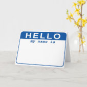 こんにちは-私の名前はあります カード (黄色い花)