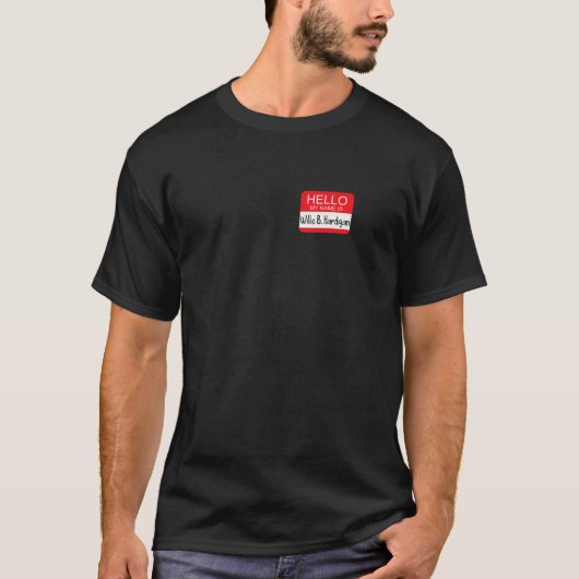 こんにちは、私の名前はウィリーBです。ハーディガンアおもしろいダルトフー Tシャツ (正面)
