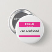 こんにちは、私の名前はラベルです 缶バッジ (正面&裏面)