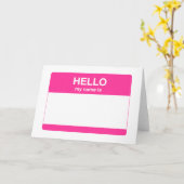 こんにちは、私の名前はラベル カード (黄色い花)