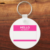 こんにちは、私の名前はラベル キーホルダー (正面)