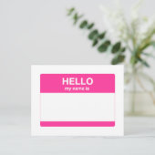 こんにちは、私の名前はラベル ポストカード (スタンド正面)