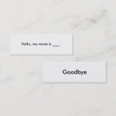 こんにちは、私の名前は名刺です スキニー名刺 (正面/裏面)