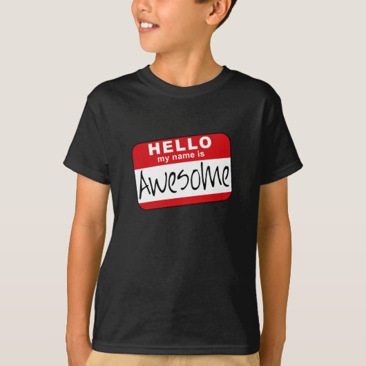 こんにちは、私の名前は素晴らしいです Tシャツ (正面)