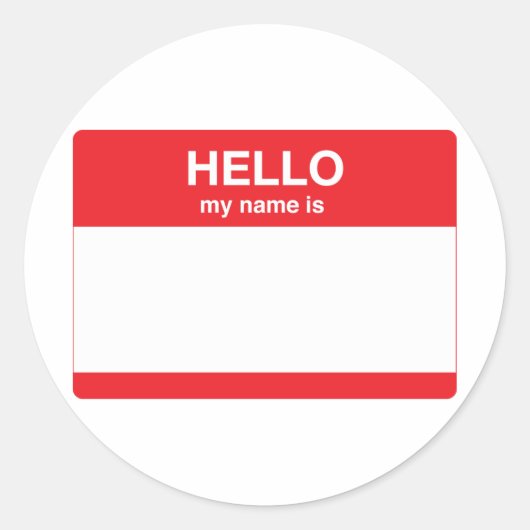 こんにちは、私の名前は（あなたのテキスト） ラウンドシール (正面)