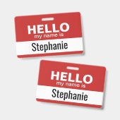 こんにちは、私の名前は - オーダーメイド バッジ (正面＆裏面)