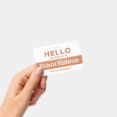 こんにちは 私の名前は - カスタムビジネス 従業員名 バッジ (手持ち)