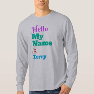 こんにちは、私の名前は(カスタム文字名)です Tシャツ