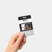 こんにちは 私の名前は フォトID レポーター プレスパス ID バッジ (手持ち)