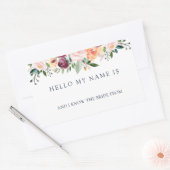 こんにちは 私の名前は ブライダルシャワーネームタグ 長方形シール (封筒)