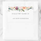 こんにちは 私の名前は ブライダルシャワー 名札 長方形シール (バッグ)