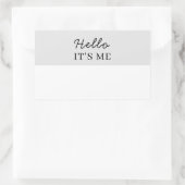 こんにちは 私の名前は | 現代のミニマルスクリプト 長方形シール (バッグ)