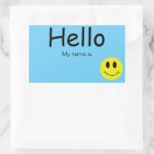 こんにちは、私の名前 長方形シール (バッグ)