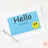 こんにちは、私の名前 長方形シール (封筒)