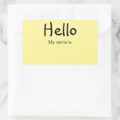 こんにちは、私の名前 長方形シール (バッグ)