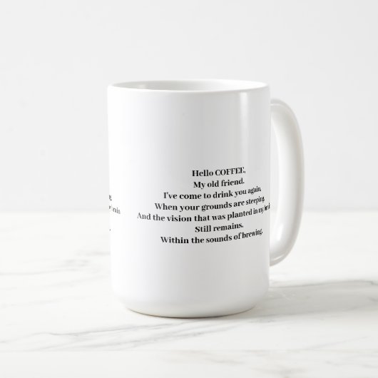 こんにちは、私の旧友。コーヒーマグ コーヒーマグカップ (正面右)