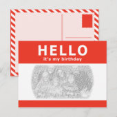 こんにちは、私の誕生日です！ナメタグ ポストカード (正面/裏面)